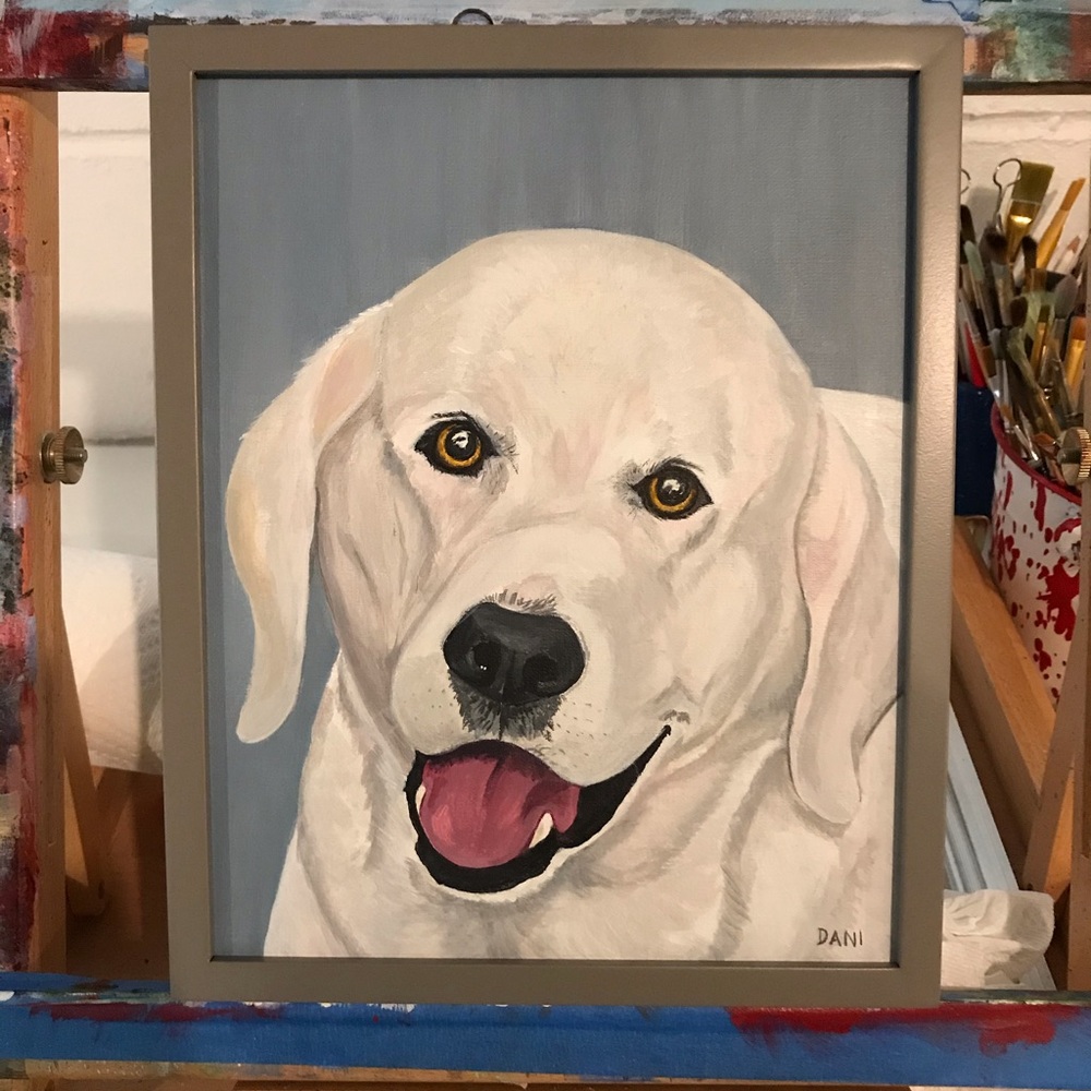 Hand Painted Labrador Picture